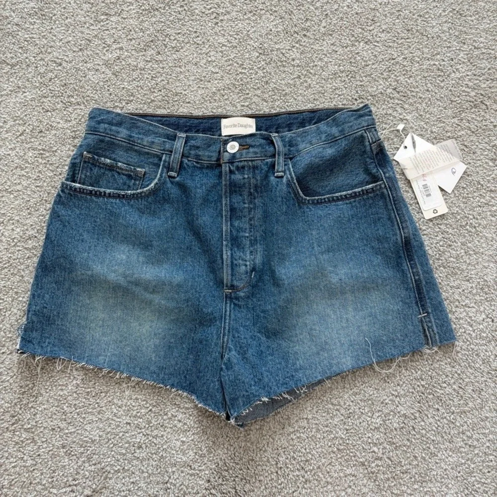 Favorite Daughter NEW Caroline High Rise Shorts Womens 27 Raw Hem High Waist